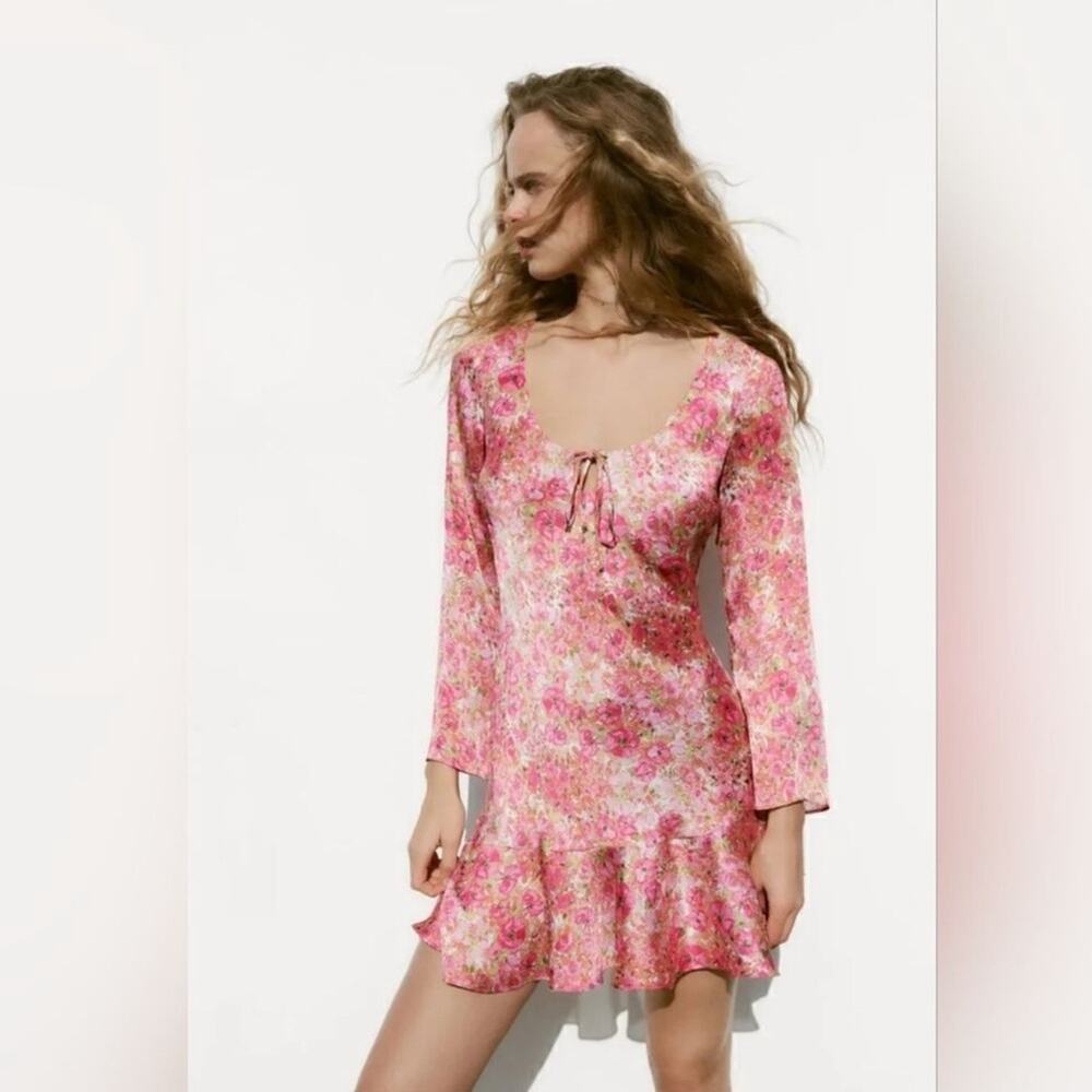 Zara Floral Print Multicolor Dress